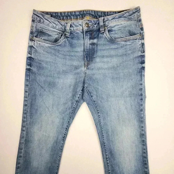 Buffalo David Bitton Mens Jeans Straight Six Stretch Size 34x34 Blue Distressed - Picture 3 of 16